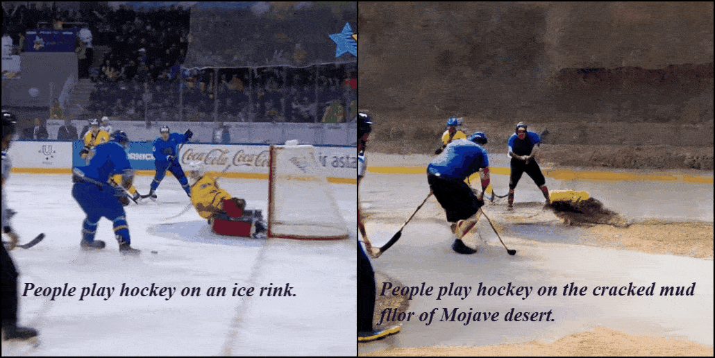 Ice hockey scene